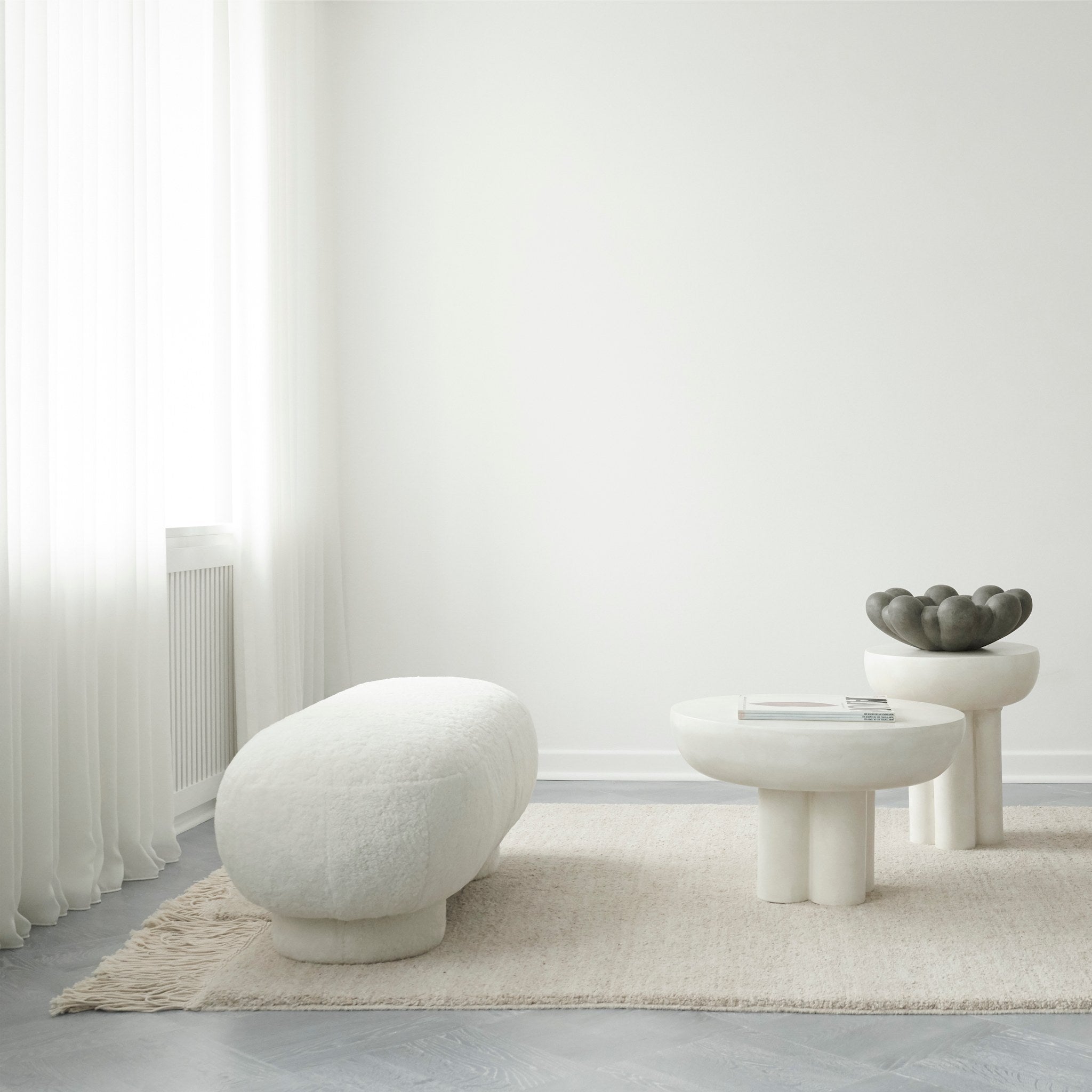 101 Copenhagen - Crown Table, Low - Bone White - Coffee or Side Table